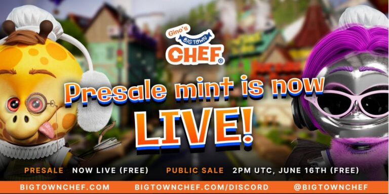 Big Town Chef’S Genesis Nfts Are Live & Free To Mint