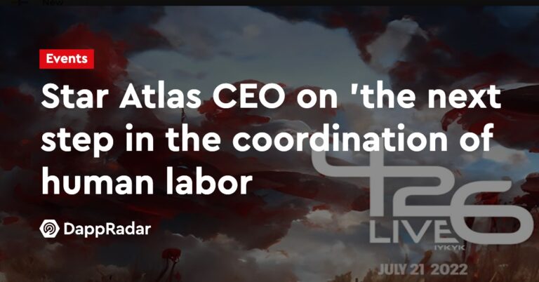 Star Atlas Ceo On ‘The Next Step In The Coordination Of Human Labor’ | Nft News