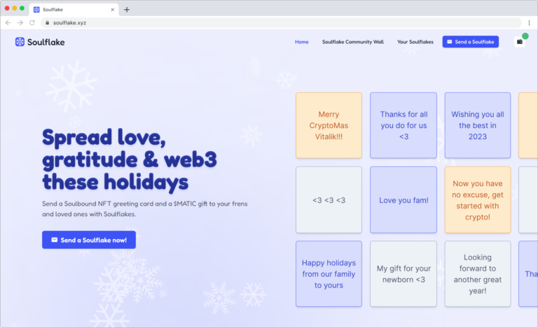 Soulflake: The Web3 Way To Send Greetings And Gift Cards | Nft News